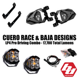 Cuero Race Mirror / Baja Designs LP4 Light Combo - Enhanced Visibility + Waterproof Durability (2024)