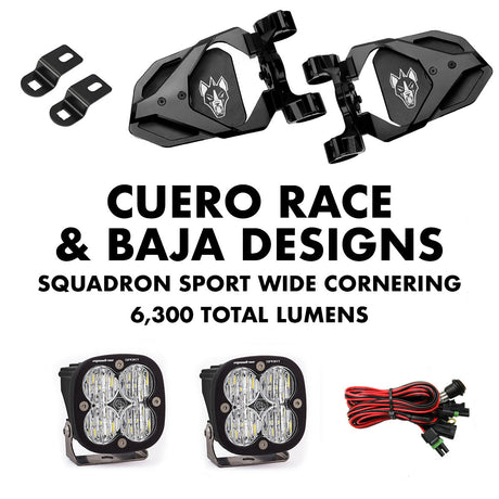 Cuero Race Mirror Light Combo - Adjustable LED Lighting + Rugged Visibility (2024)