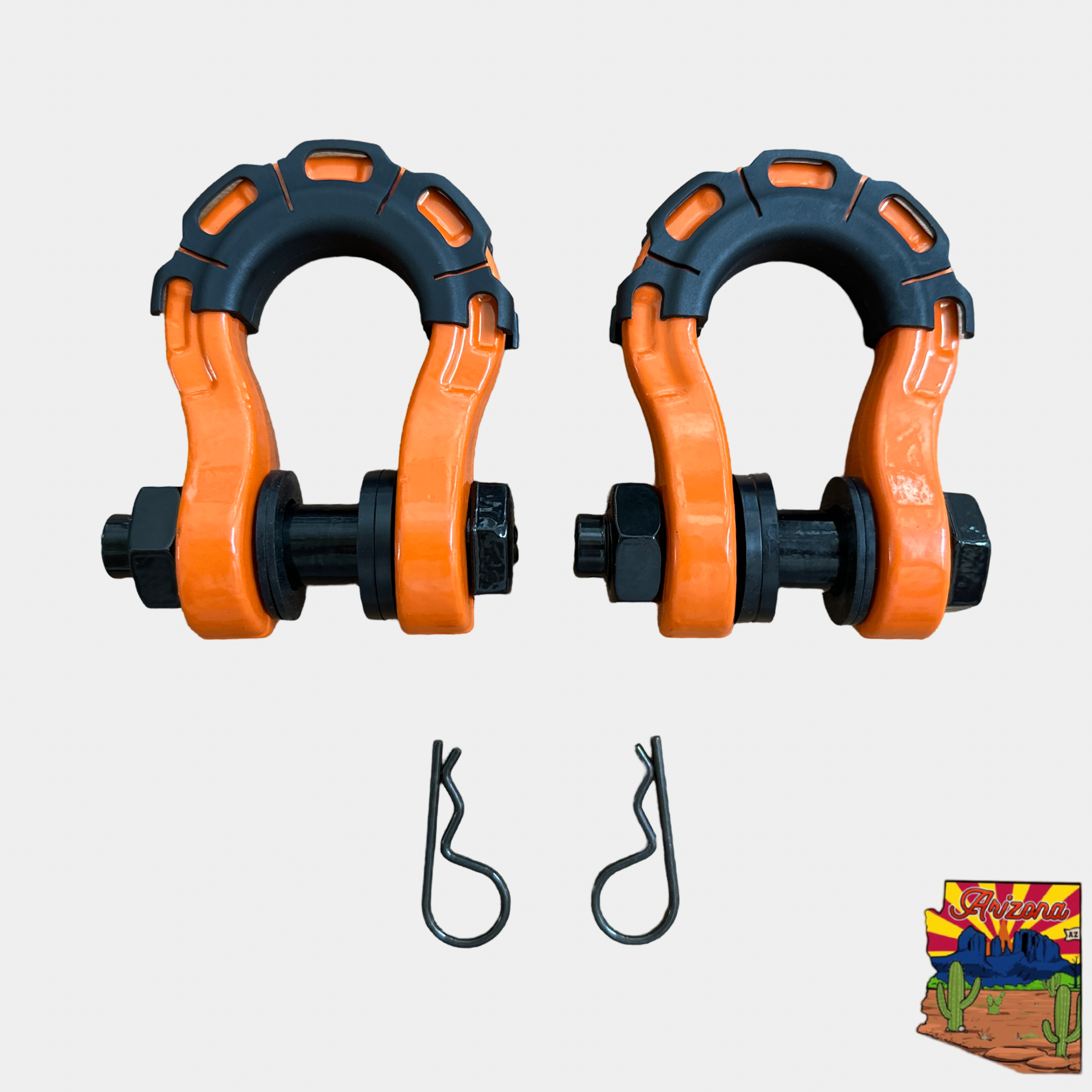 Photo of 3/4” Forged Steel D-shackle set (8T) (LIFE TIME WARRANTY*) by MOJAB OFFROAD - Premium for UTVs / Side by Sides