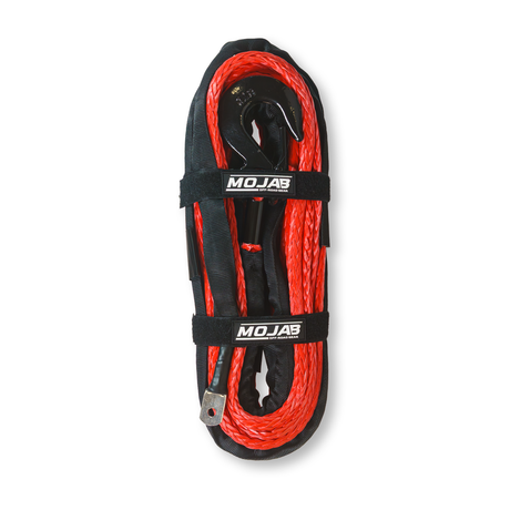 Photo of 1/2'' x 78' Synthetic Winch Rope with Removable Forged Winch Hook by MOJAB OFFROAD - Premium for UTVs / Side by Sides