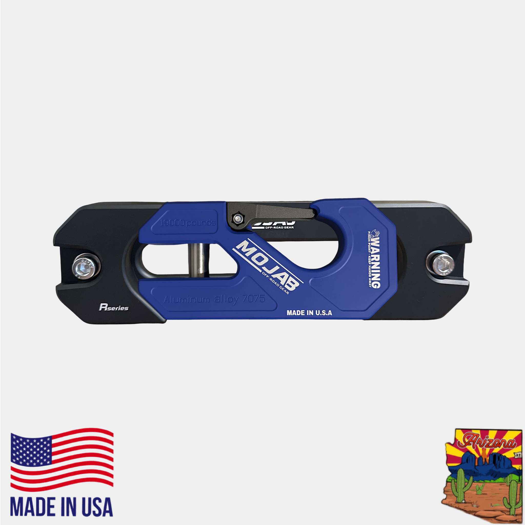 Photo of Aluminum Recessed Winch Shackle with Fairlead Kit, closed latch (LIFE TIME WARRANTY*) by MOJAB OFFROAD - Premium Winches & Winch Mounts for UTVs / Side by Sides