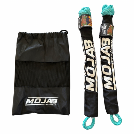 Photo of Soft Shackle 3/8'' x 22” with sleeve and bag (Set of 2 Shackles) (Lifetime Warranty) by MOJAB OFFROAD - Premium Soft Shackle for UTVs / Side by Sides