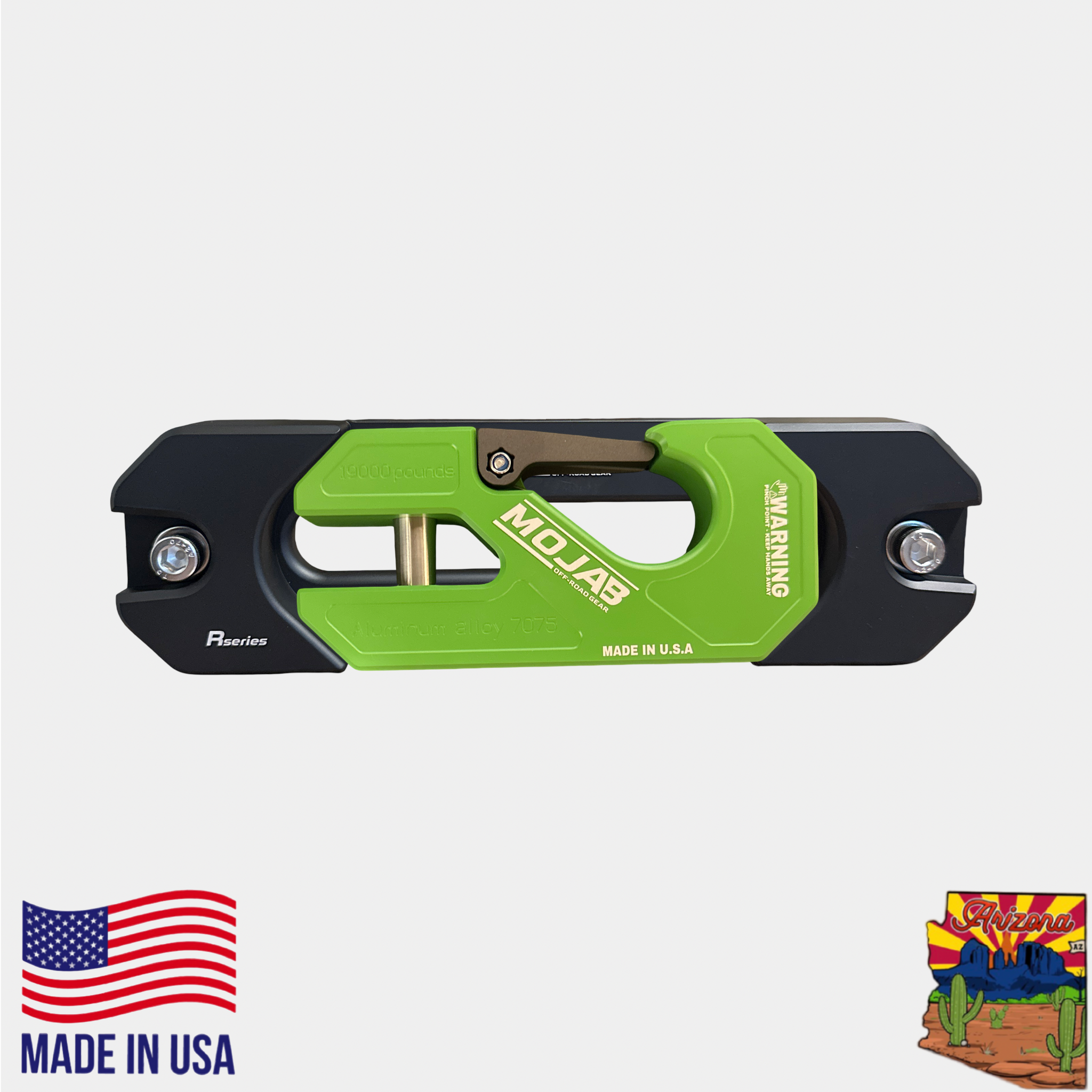 Photo of Aluminum Recessed Winch Shackle with Fairlead Kit, closed latch (LIFE TIME WARRANTY*) by MOJAB OFFROAD - Premium Winches & Winch Mounts for UTVs / Side by Sides