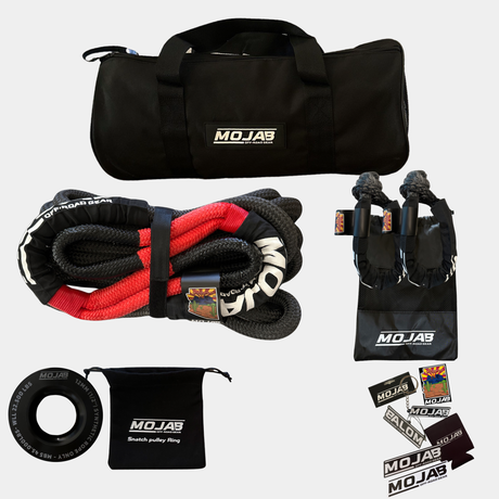 Photo of Advanced Recovery Kit (5 items + 2 Storage Bag + 1 Velcro tape) *Lifetime Warranty by MOJAB OFFROAD - Premium Recovery Kit for UTVs / Side by Sides