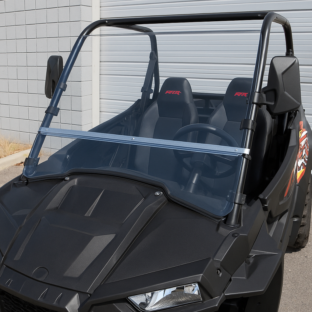 Photo of TK00228 POLARIS ACE TILTING UTV WINDSHIELD - STANDARD 3/16" - FOR SOFT OR NO TOP by TerraRider UTV Windshields & Accessories - Premium for UTVs / Side by Sides