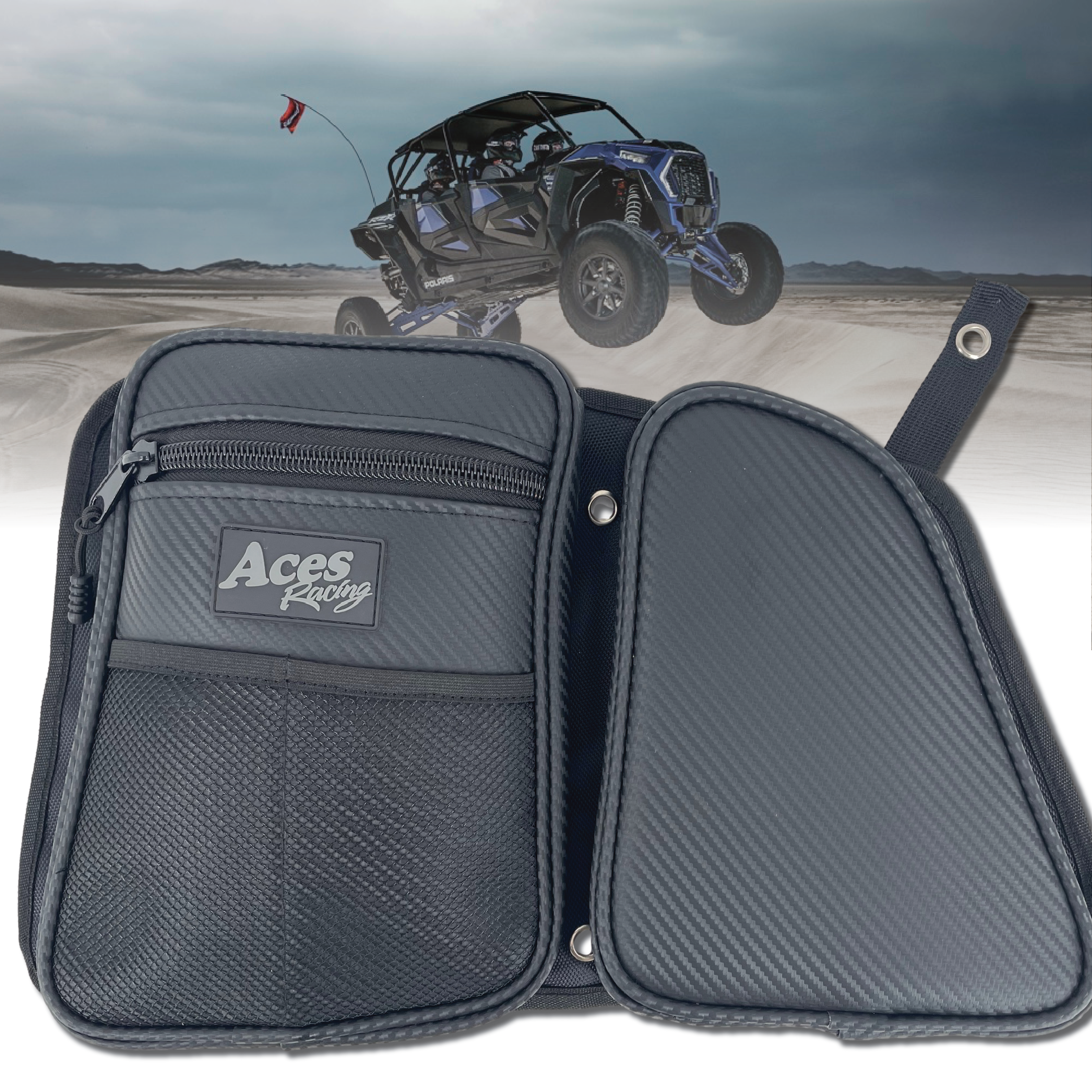 Photo of Aces Racing - RZR 1000/Turbo Rear Door Bags by Aces Racing - Premium for UTVs / Side by Sides