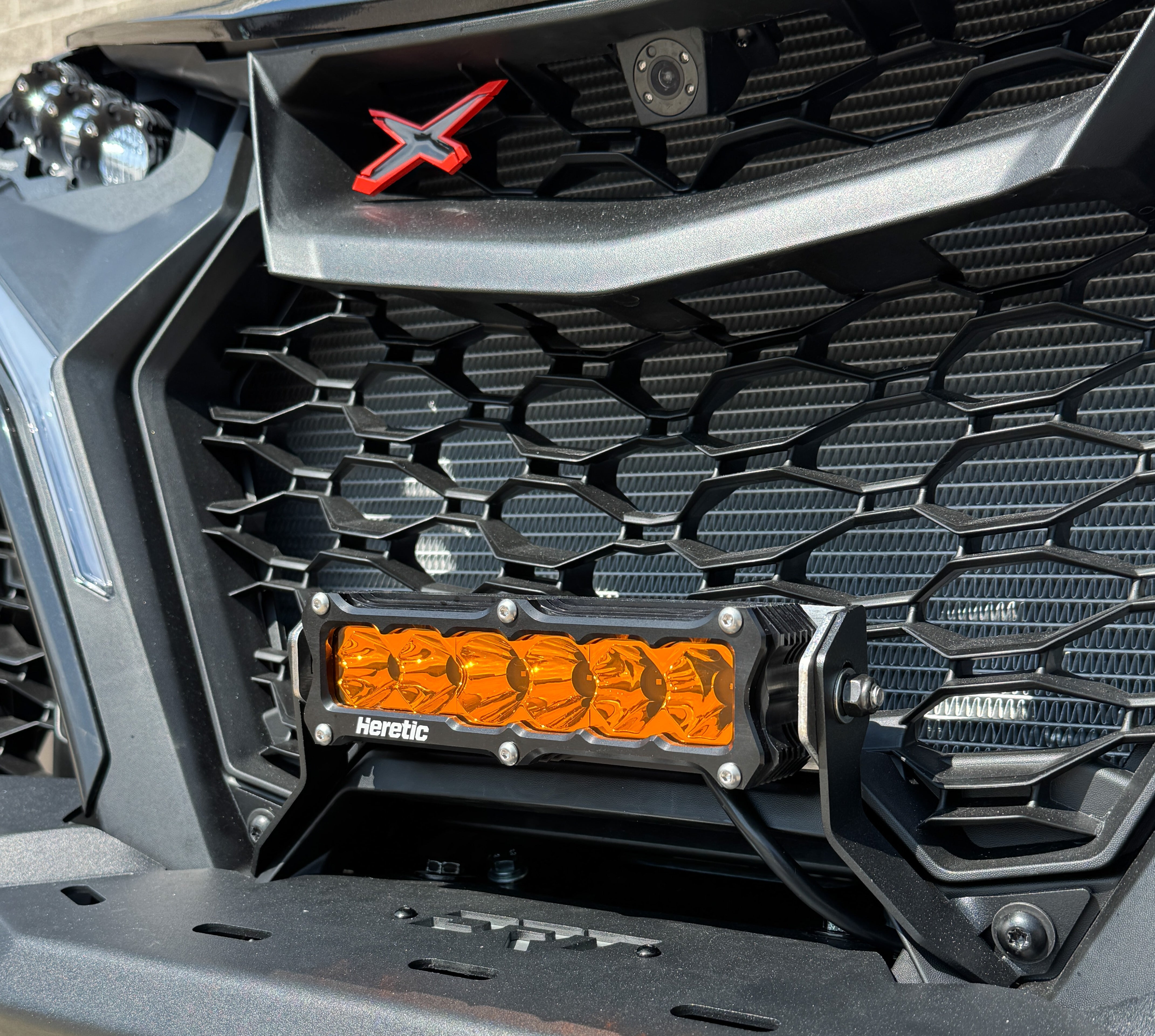 Photo of Can-Am Maverick Lower Grill 6" light bar kit by Heretic Studio Dealer Portal - Premium UTV Headlights for UTVs / Side by Sides