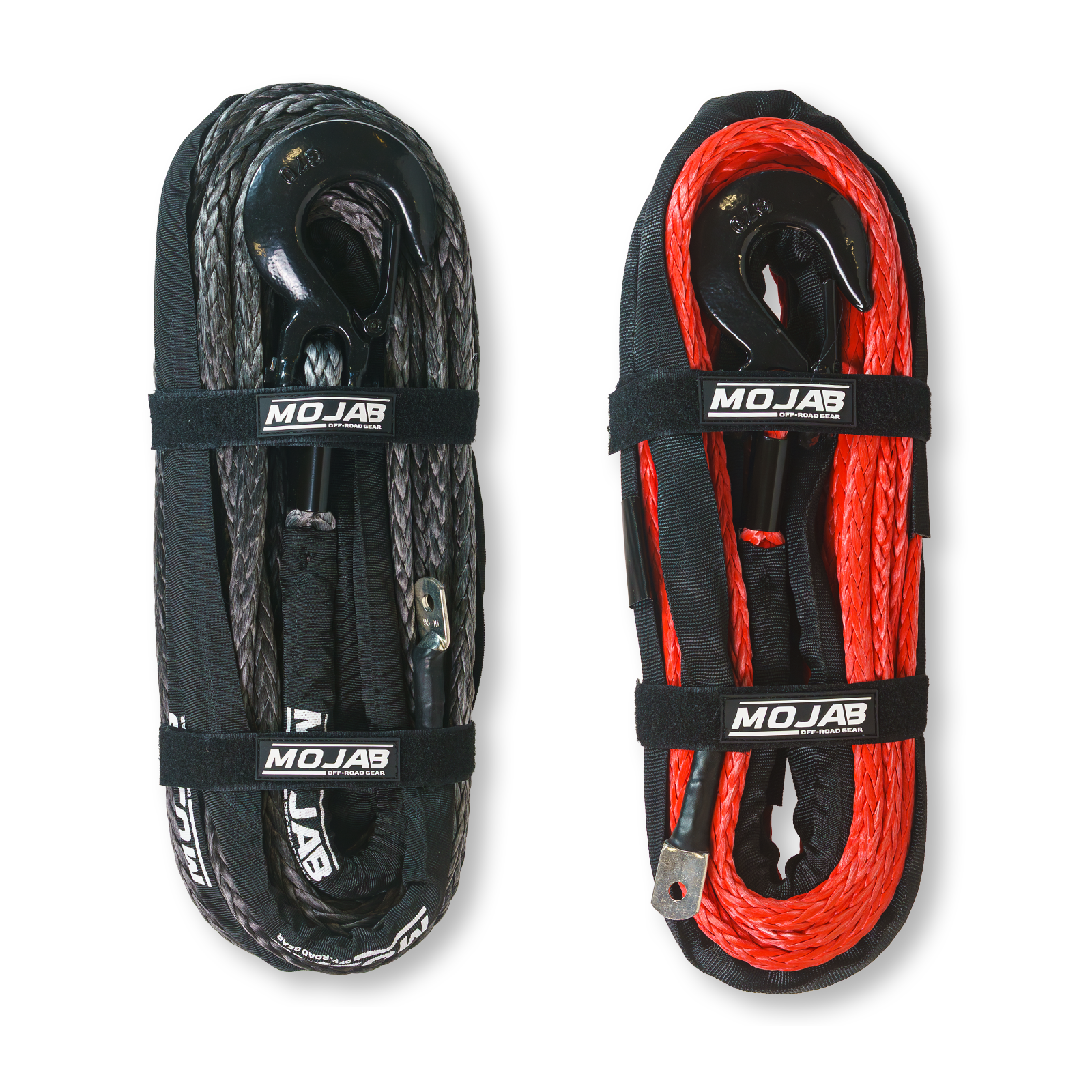 Photo of 1/2'' x 78' Synthetic Winch Rope with Removable Forged Winch Hook by MOJAB OFFROAD - Premium for UTVs / Side by Sides