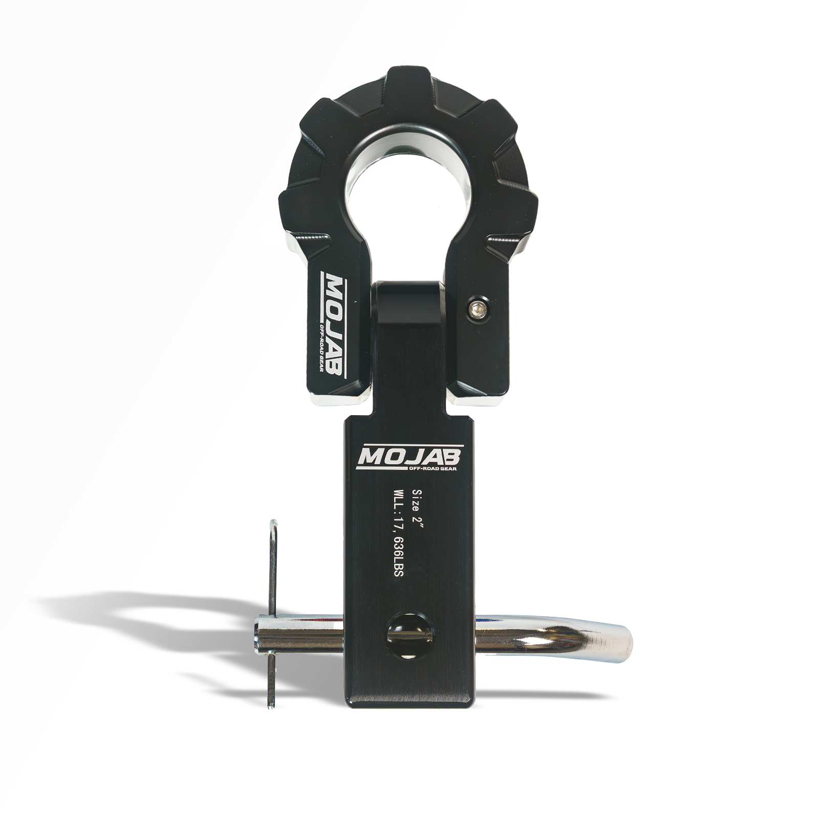 Photo of 2'' Aluminum Hitch Receiver with Aluminum D-Shackle 9T (Lifetime Warranty) by MOJAB OFFROAD - Premium for UTVs / Side by Sides