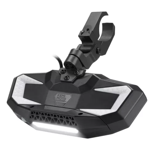 Photo of Rear View Mirror with Light Built-in Rechargeable Battery for 1.65" -2" Roll Bar by Kemimoto - Premium for UTVs / Side by Sides