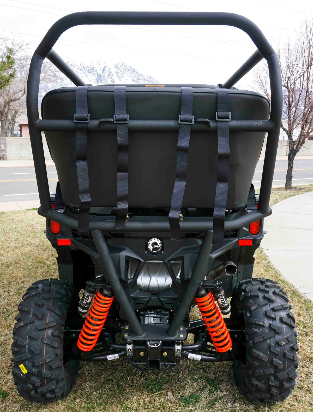 Photo of Maverick Sport Max Rear Bench and Roll Cage Kit (2020-2024) by UTV Mountain Accessories - Premium Roll Cages for UTVs / Side by Sides