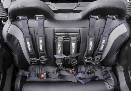 Photo of Maverick Sport Max Rear Bench with Harnesses (2019-2025) by UTV Mountain Accessories - Premium Bench Seat for UTVs / Side by Sides