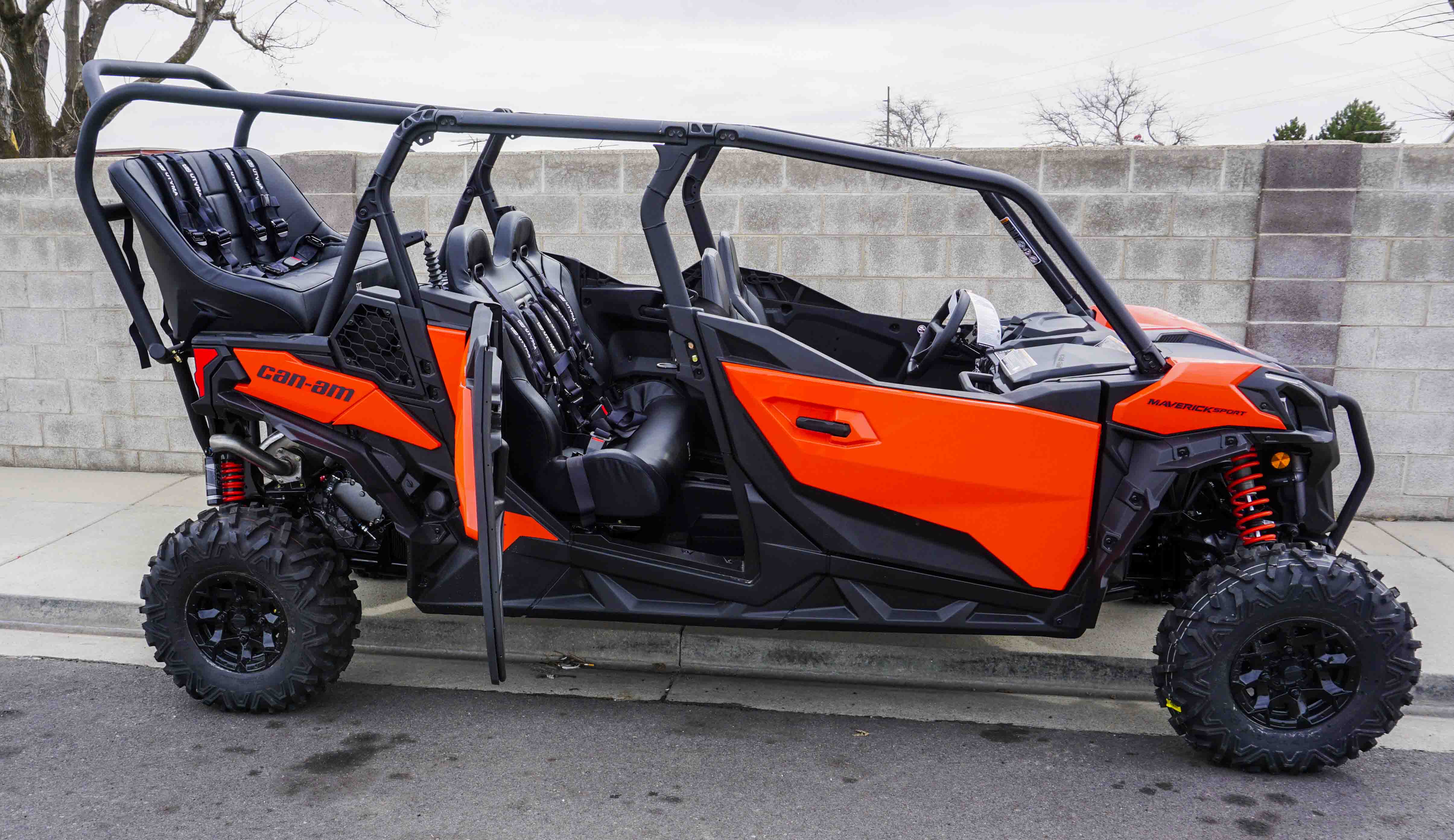 Photo of Maverick Sport Max Rear Bench with Harnesses (2019-2025) by UTV Mountain Accessories - Premium Bench Seat for UTVs / Side by Sides