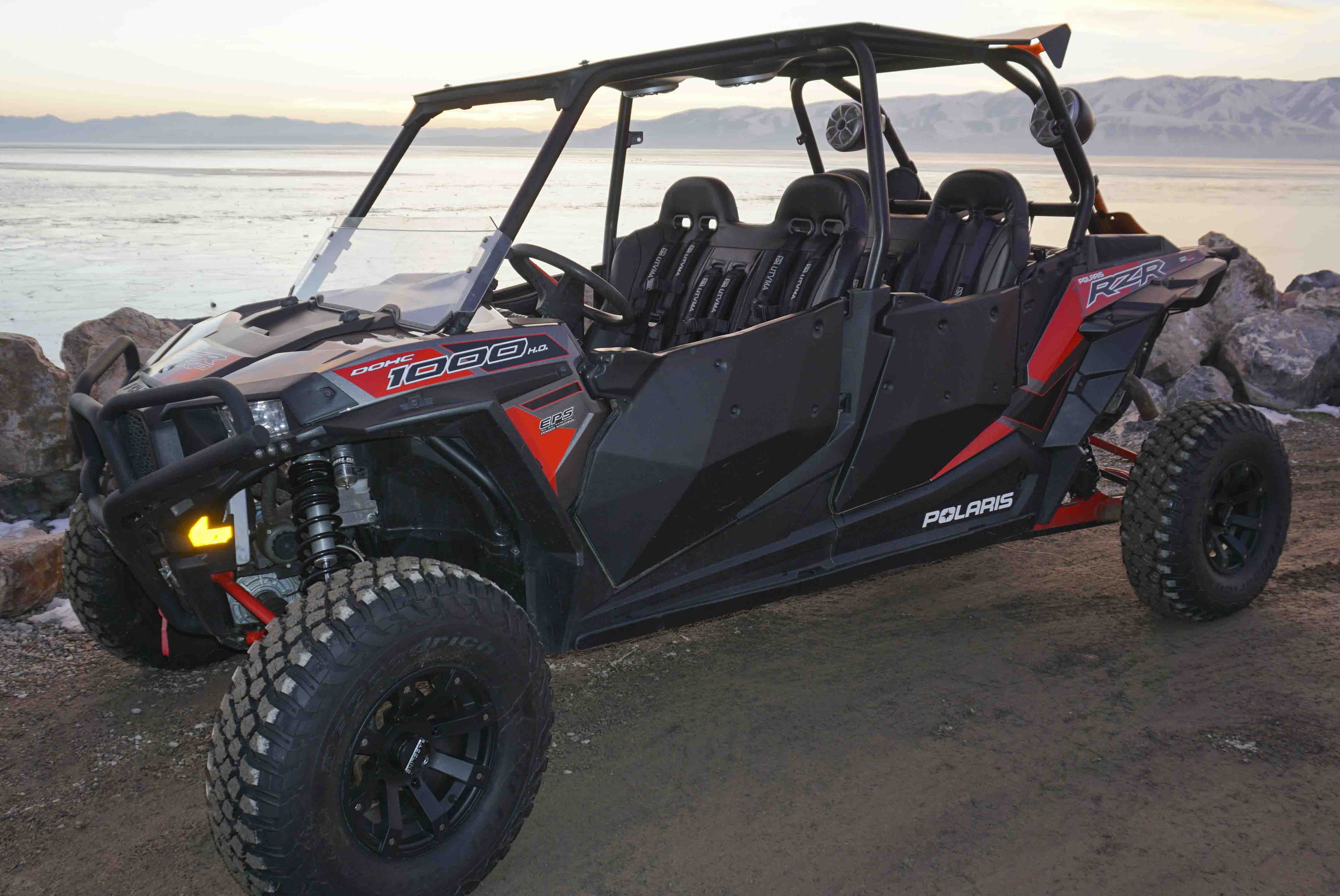 Photo of RZR 900/1000 Trail Front Bench Seat with Harnesses (2015-2025) by UTV Mountain Accessories - Premium Bench Seat for UTVs / Side by Sides