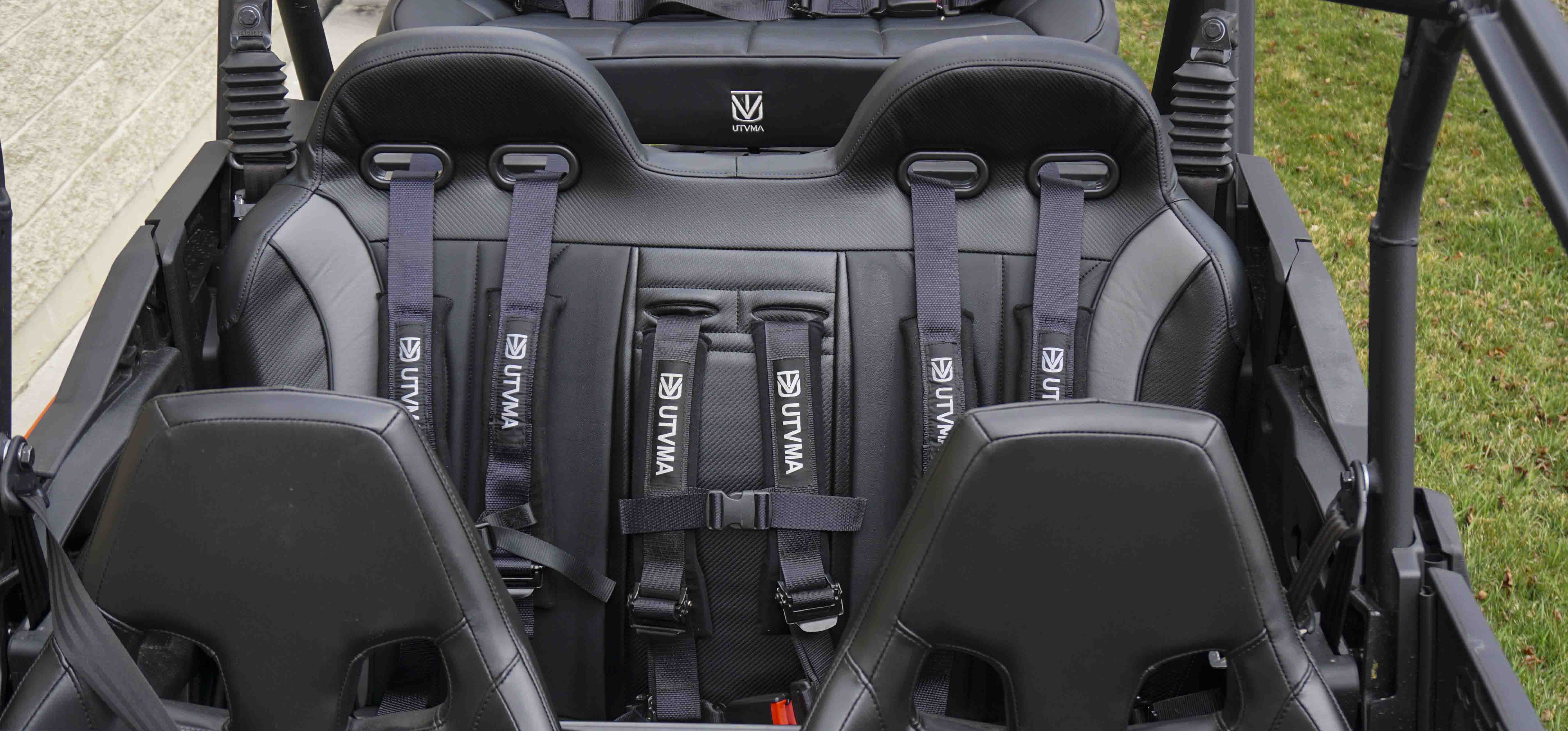 Photo of Maverick Sport Max Rear Bench with Harnesses (2019-2025) by UTV Mountain Accessories - Premium Bench Seat for UTVs / Side by Sides