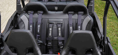 Photo of Maverick Sport Max Rear Bench with Harnesses (2019-2025) by UTV Mountain Accessories - Premium Bench Seat for UTVs / Side by Sides