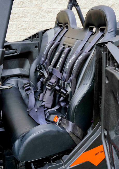 Photo of Maverick Sport Max Rear Bench with Harnesses (2019-2025) by UTV Mountain Accessories - Premium Bench Seat for UTVs / Side by Sides