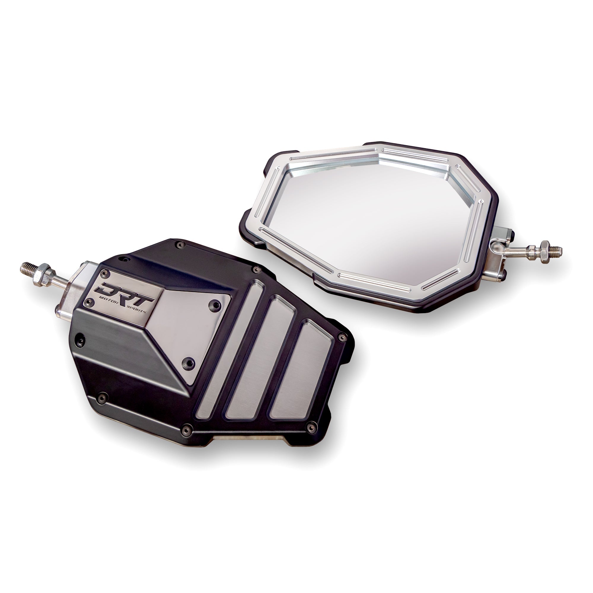 DRT Billet Aluminum Tactical Convex Side Mirror Set - Infinite Adjustments + Wide Field of View (2024+)