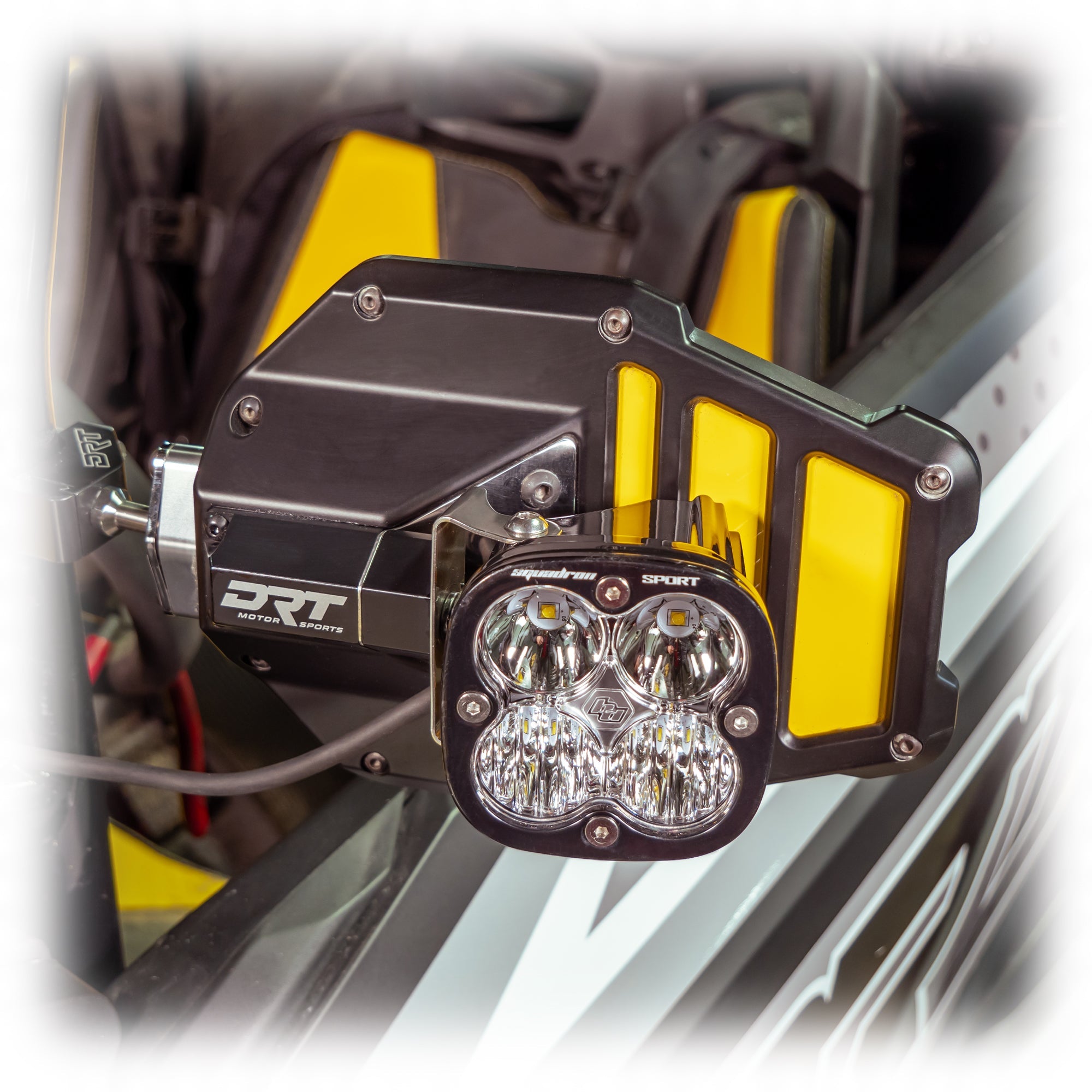 Photo of DRT Billet Aluminum Tactical Convex Side Lighted Mirror Set Kit by DRT Motorsports - Premium for UTVs / Side by Sides