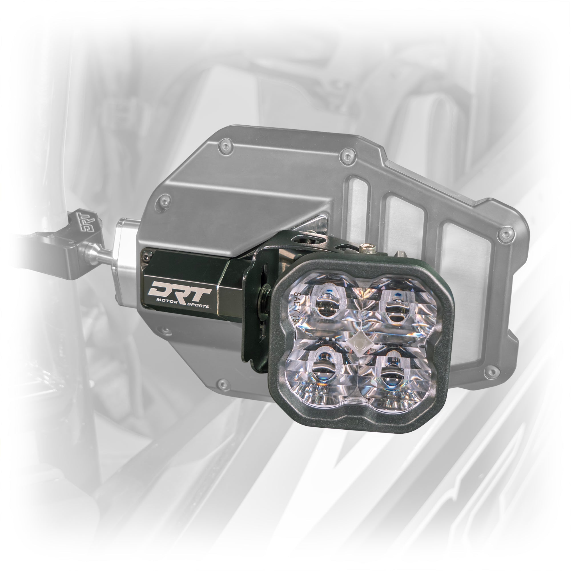 DRT Aluminum Tactical Mirror Light Bracket Kit - Adds Lighting + Universal Fitment (2024)