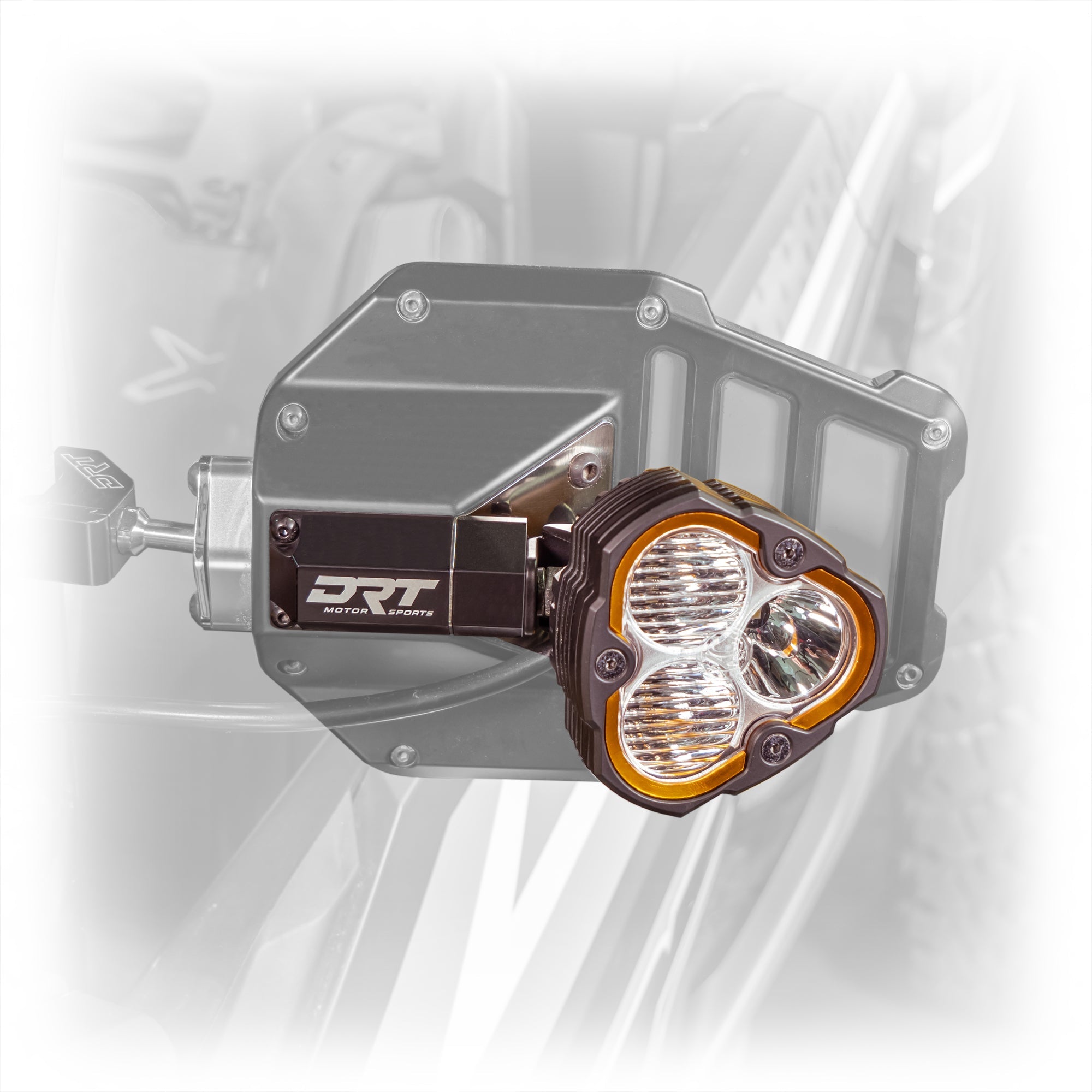 DRT Aluminum Tactical Mirror Light Bracket Kit - Adds Lighting + Universal Fitment (2024)