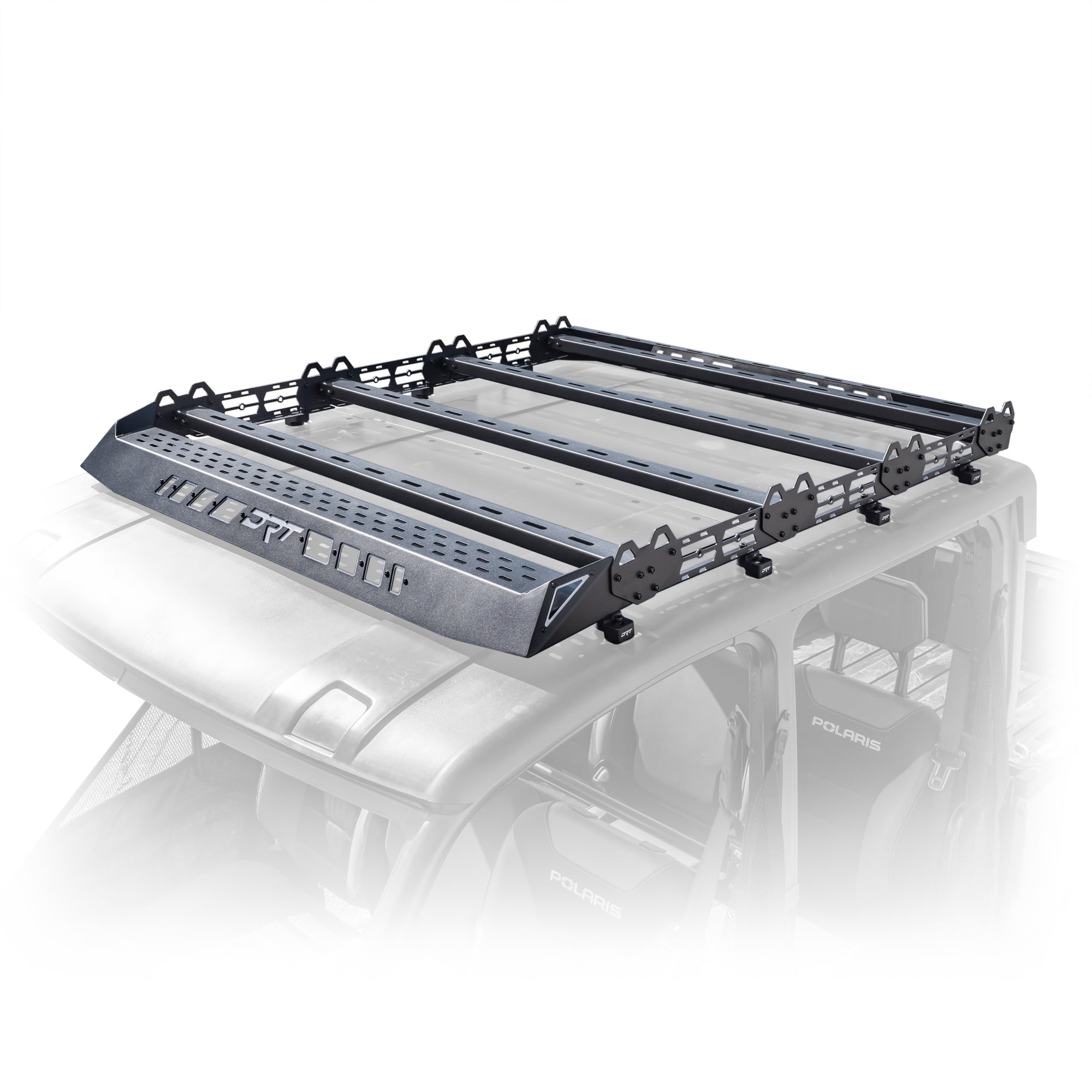 DRT Motorsports Polaris Ranger XD 1500 Crew Roof Rack Kit - Overhead Cargo + Integrated Tiedowns (2024+)