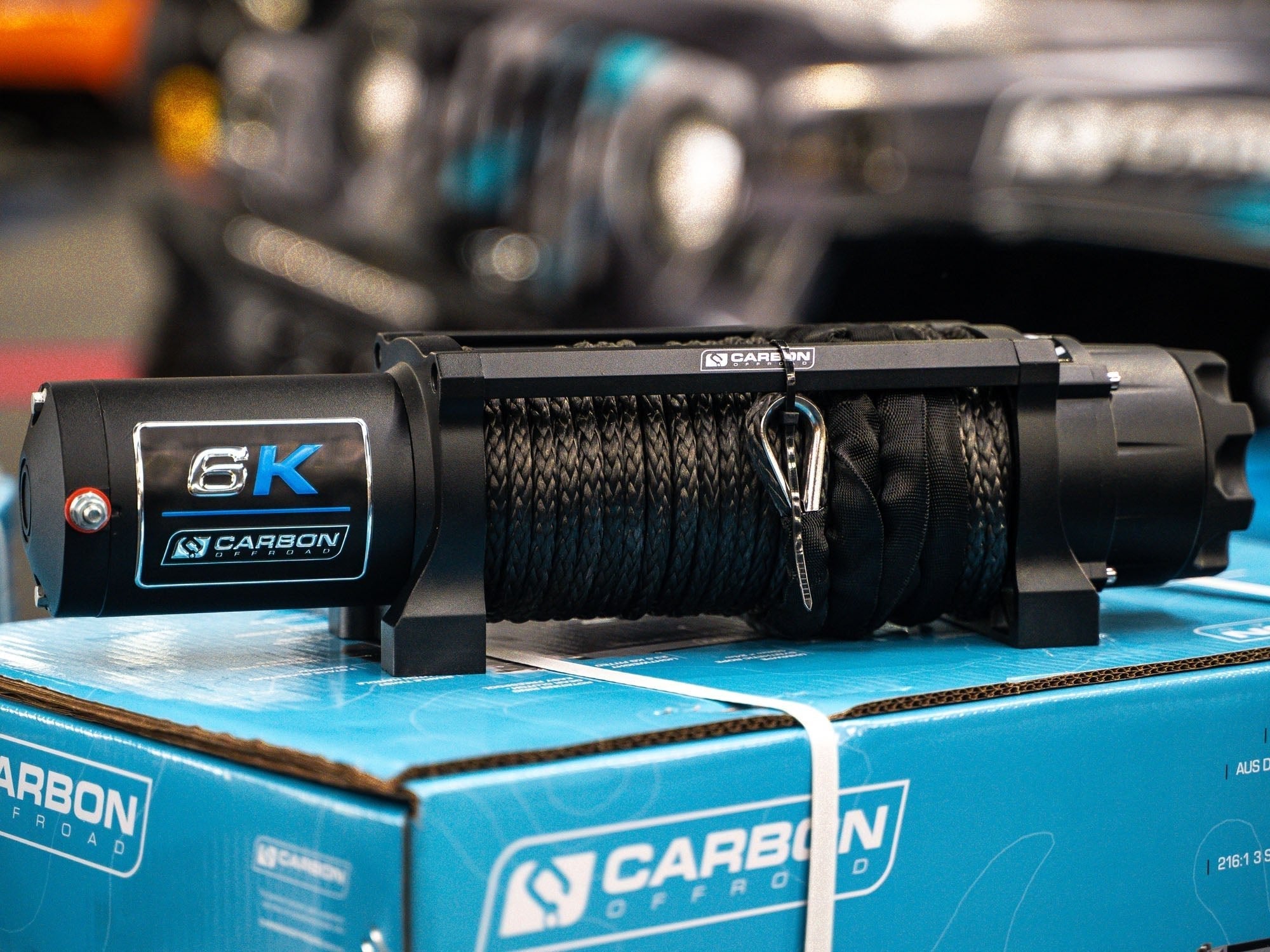Photo of Carbon Offroad Long Drum 6000lb ATV/Small 4X4 Winch by Carbon Offroad USA - Premium Carbon ATV/SXS/Trailer for UTVs / Side by Sides