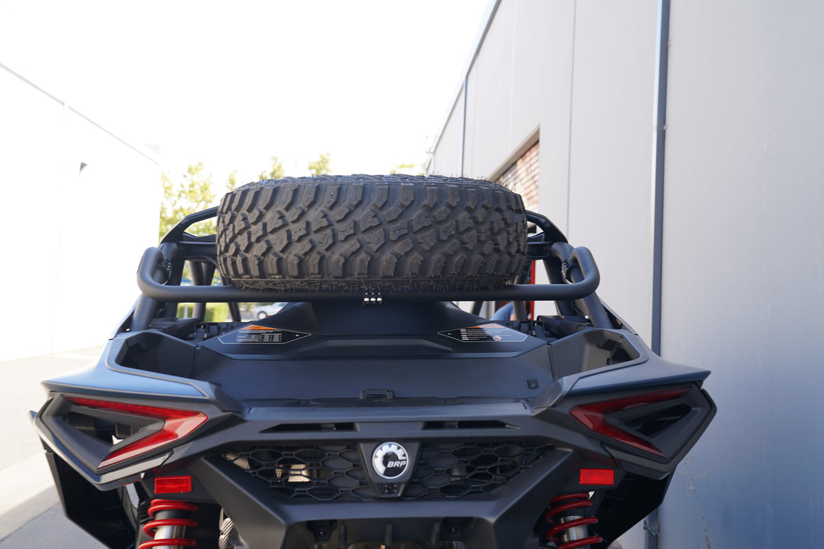 Photo of Can-Am Maverick R Max Dual Clamp Spare Tire Mount by Factory UTV - Premium Spare Tire Mounts for UTVs / Side by Sides