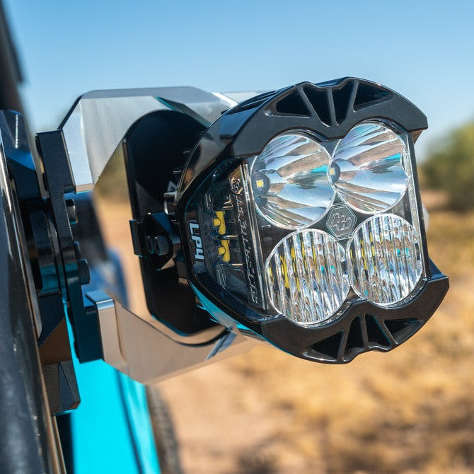 Cuero Race Mirror / Baja Designs LP4 Light Combo - Enhanced Visibility + Waterproof Durability (2024)