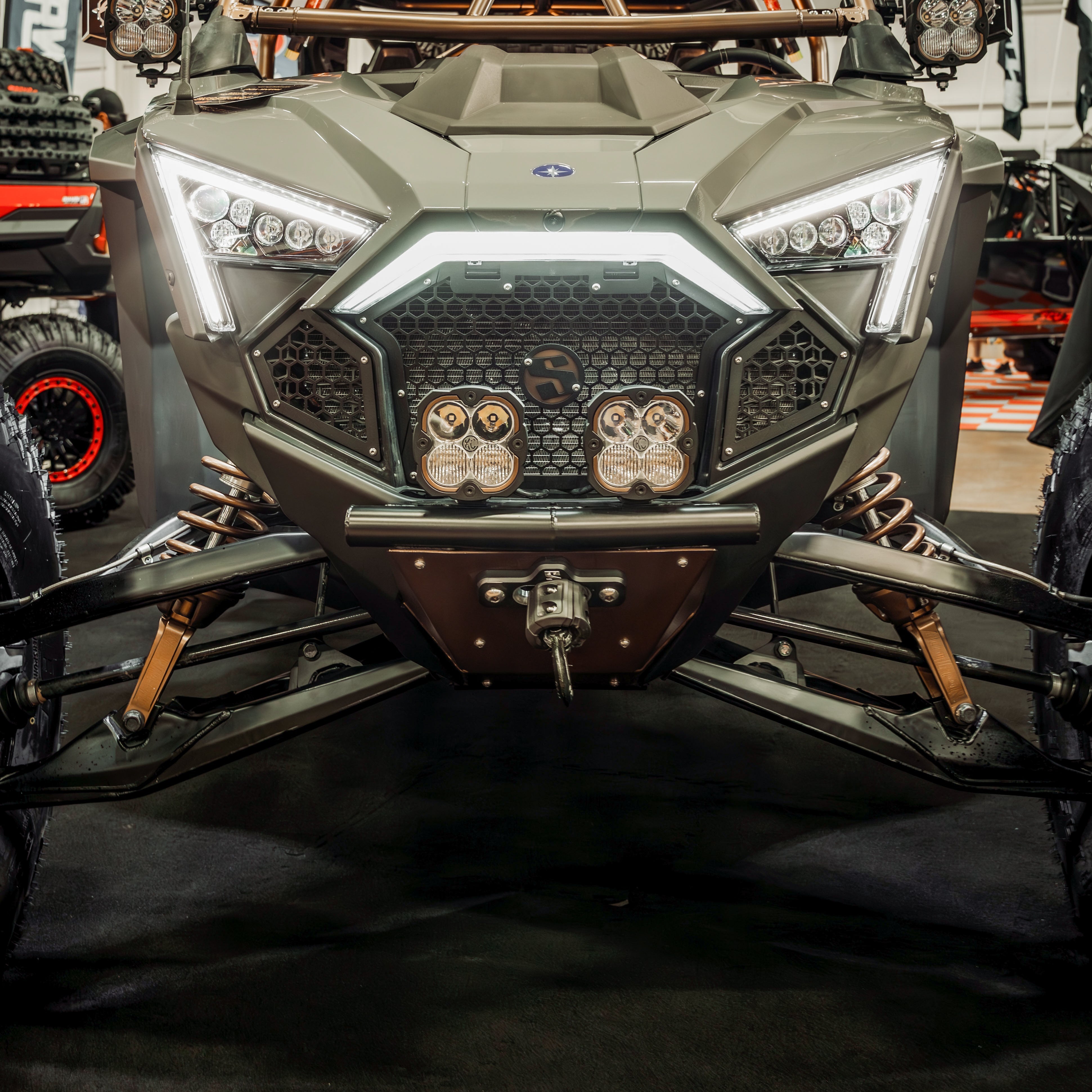 Photo of Polaris Pro R/Turbo R Winch Single Tube Front Bumper by SDR Motorsports - Premium Bumpers for UTVs / Side by Sides