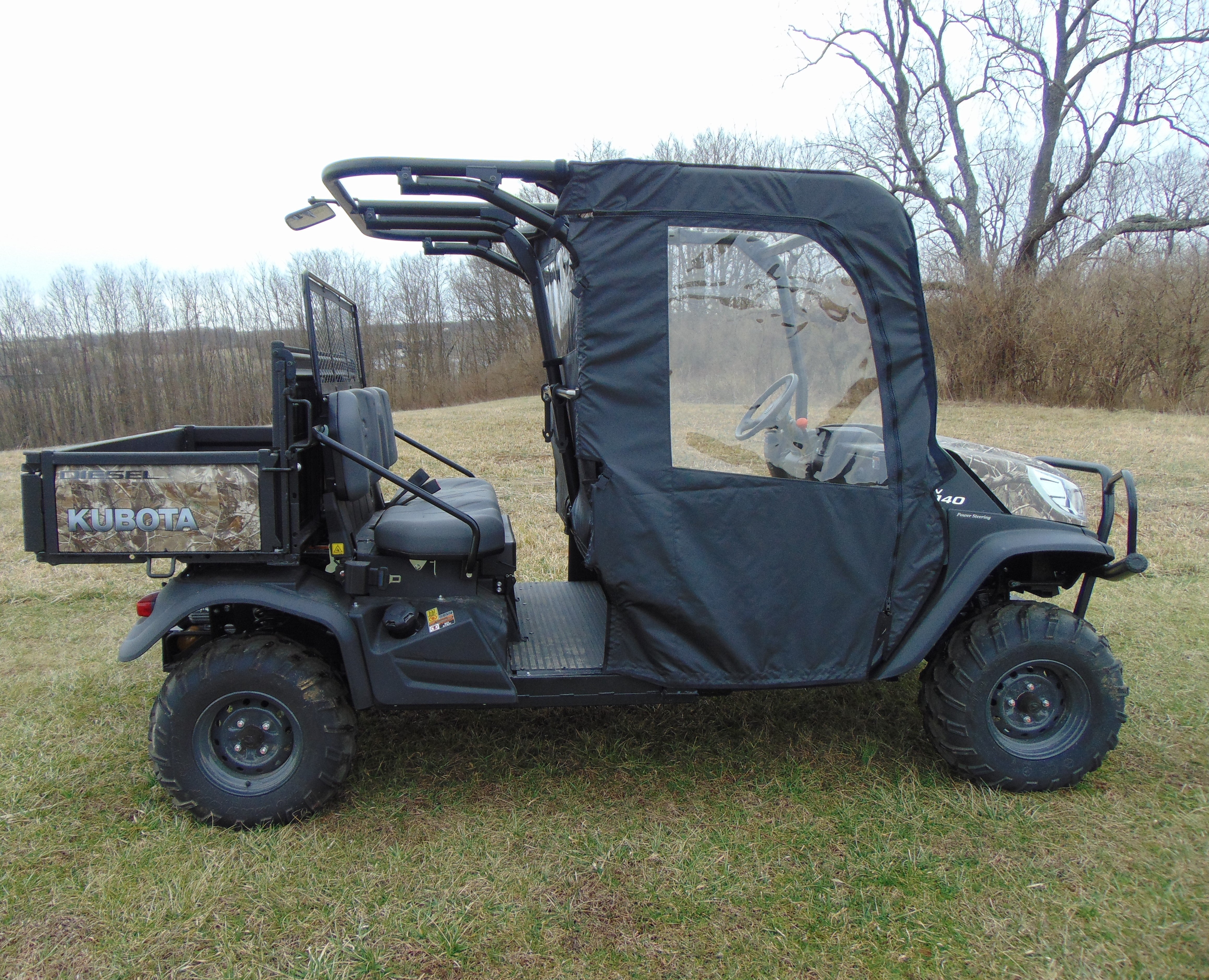 Photo of Kubota RTV X1140 - Front Door/Center Panel Combo (To Enclose Front Half Only) by 3 Star UTV - Premium Enclosures for UTVs / Side by Sides