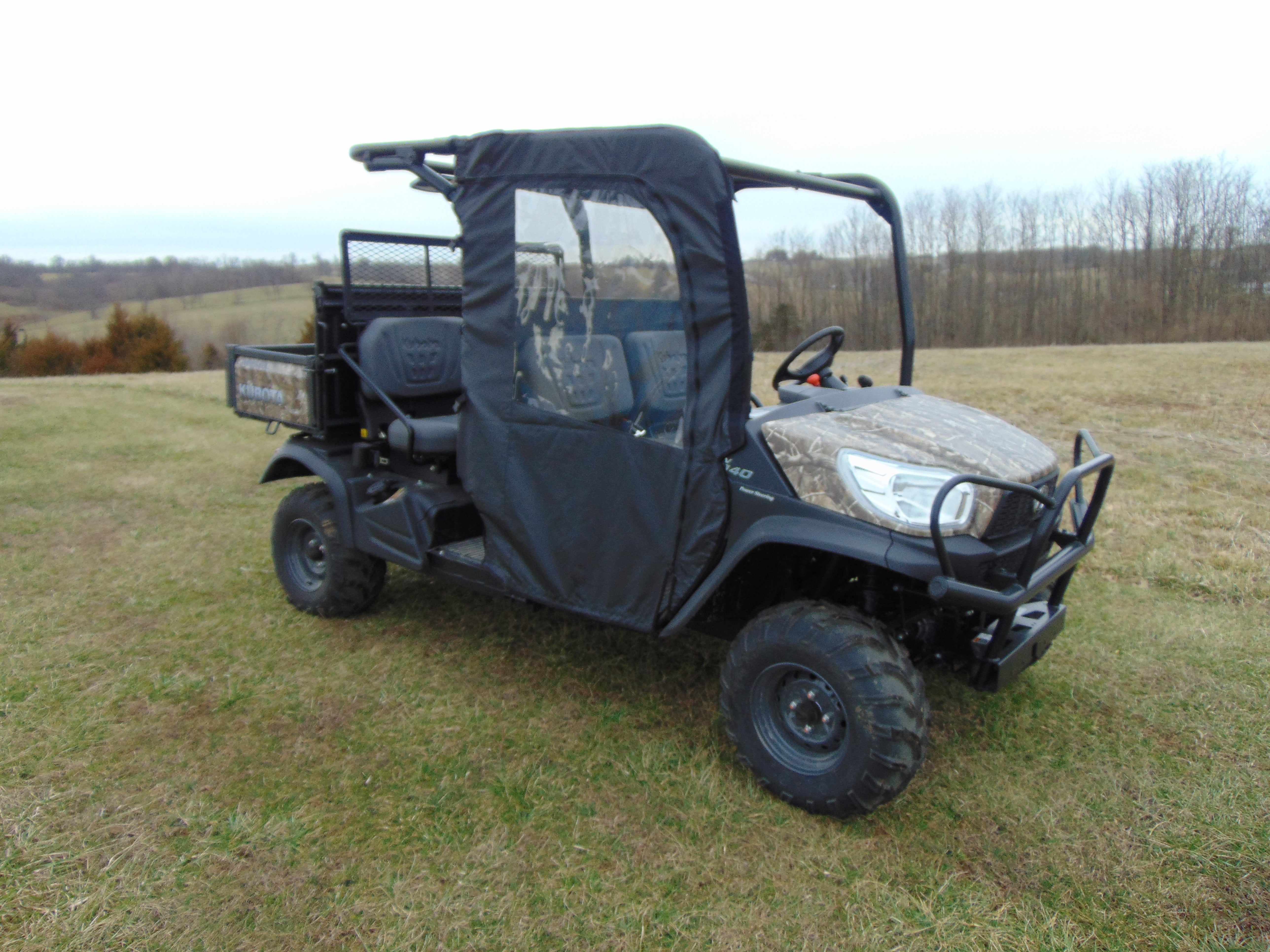 Photo of Kubota RTV X1140 - Front Door/Center Panel Combo (To Enclose Front Half Only) by 3 Star UTV - Premium Enclosures for UTVs / Side by Sides