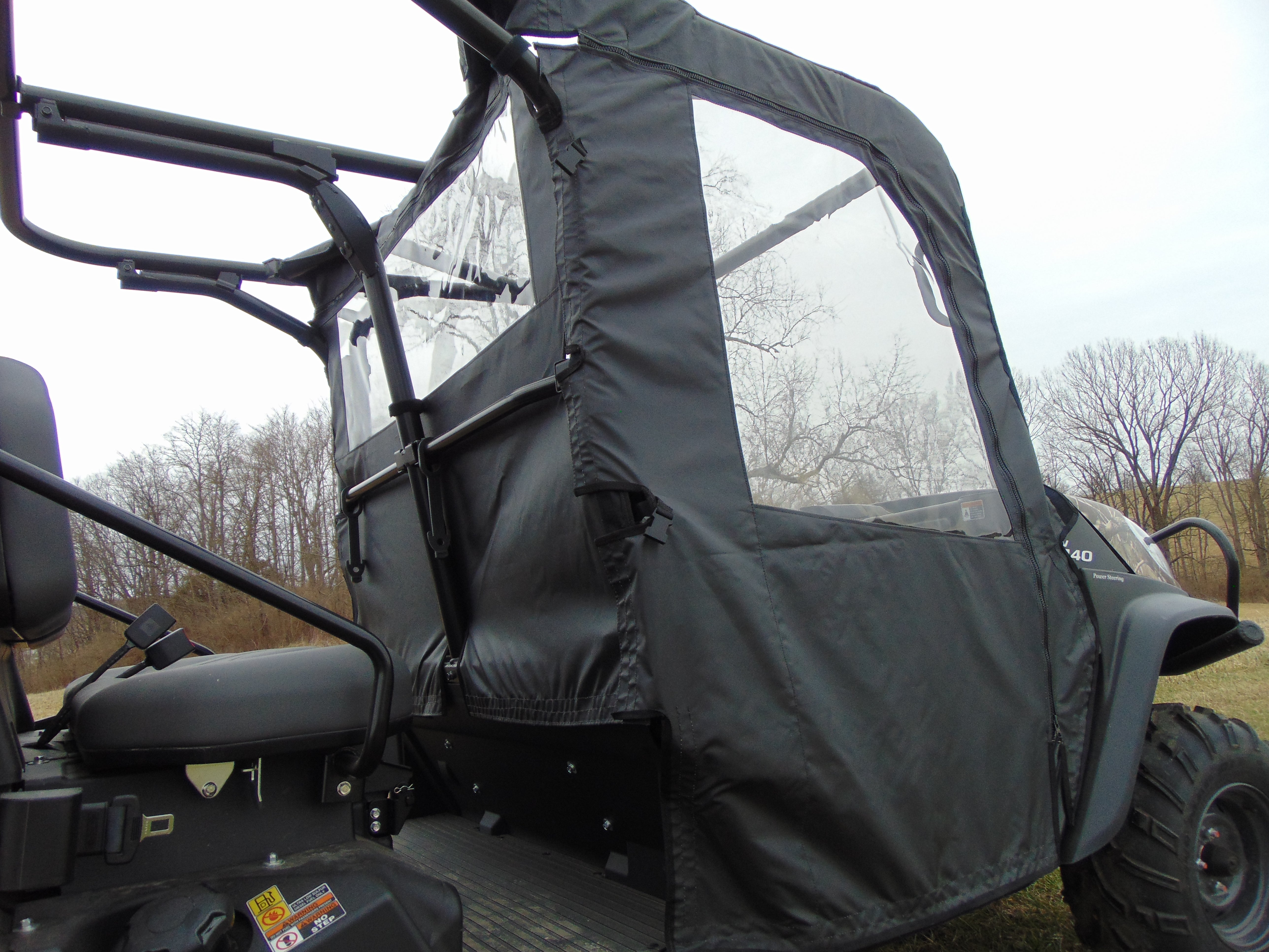 Photo of Kubota RTV X1140 - Front Door/Center Panel Combo (To Enclose Front Half Only) by 3 Star UTV - Premium Enclosures for UTVs / Side by Sides
