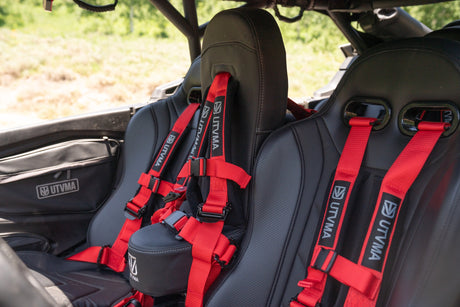 Photo of Maverick R Max Front Bump Seat (2025) by UTV Mountain Accessories - Premium Bump Seat for UTVs / Side by Sides