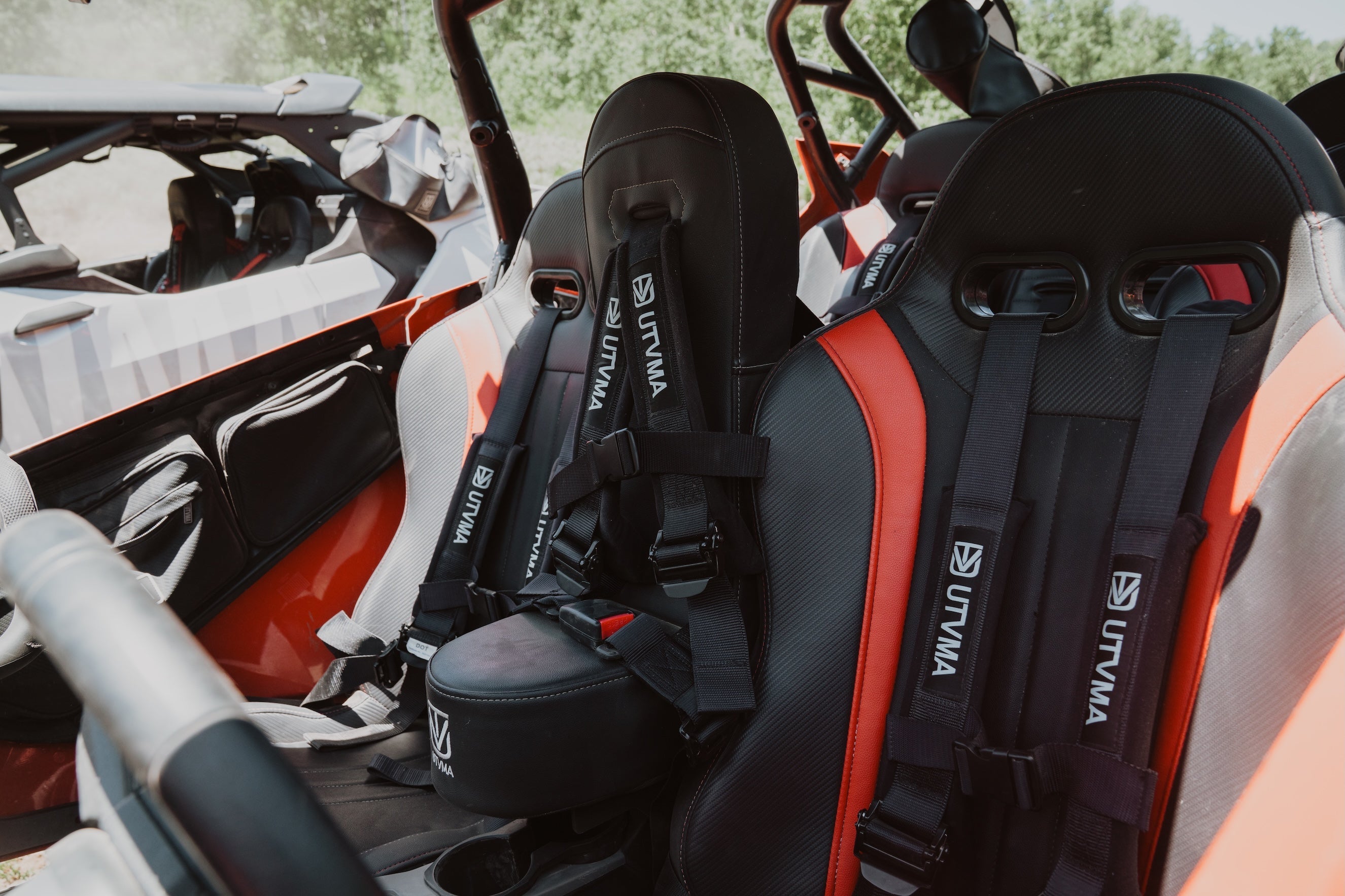Photo of RZR 4 PRO Front Bump Seat (2020-2025) by UTV Mountain Accessories - Premium Bump Seats for UTVs / Side by Sides