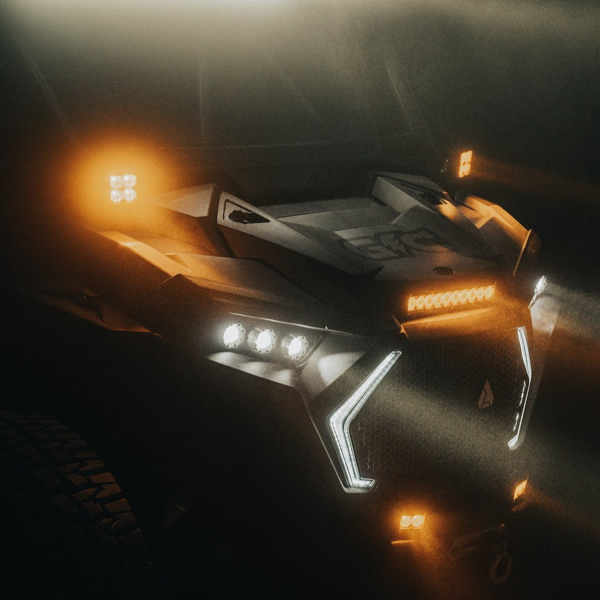 Photo of Quattro Amber LED Pod Light by Heretic Studio Dealer Portal - Premium Light Bar for UTVs / Side by Sides