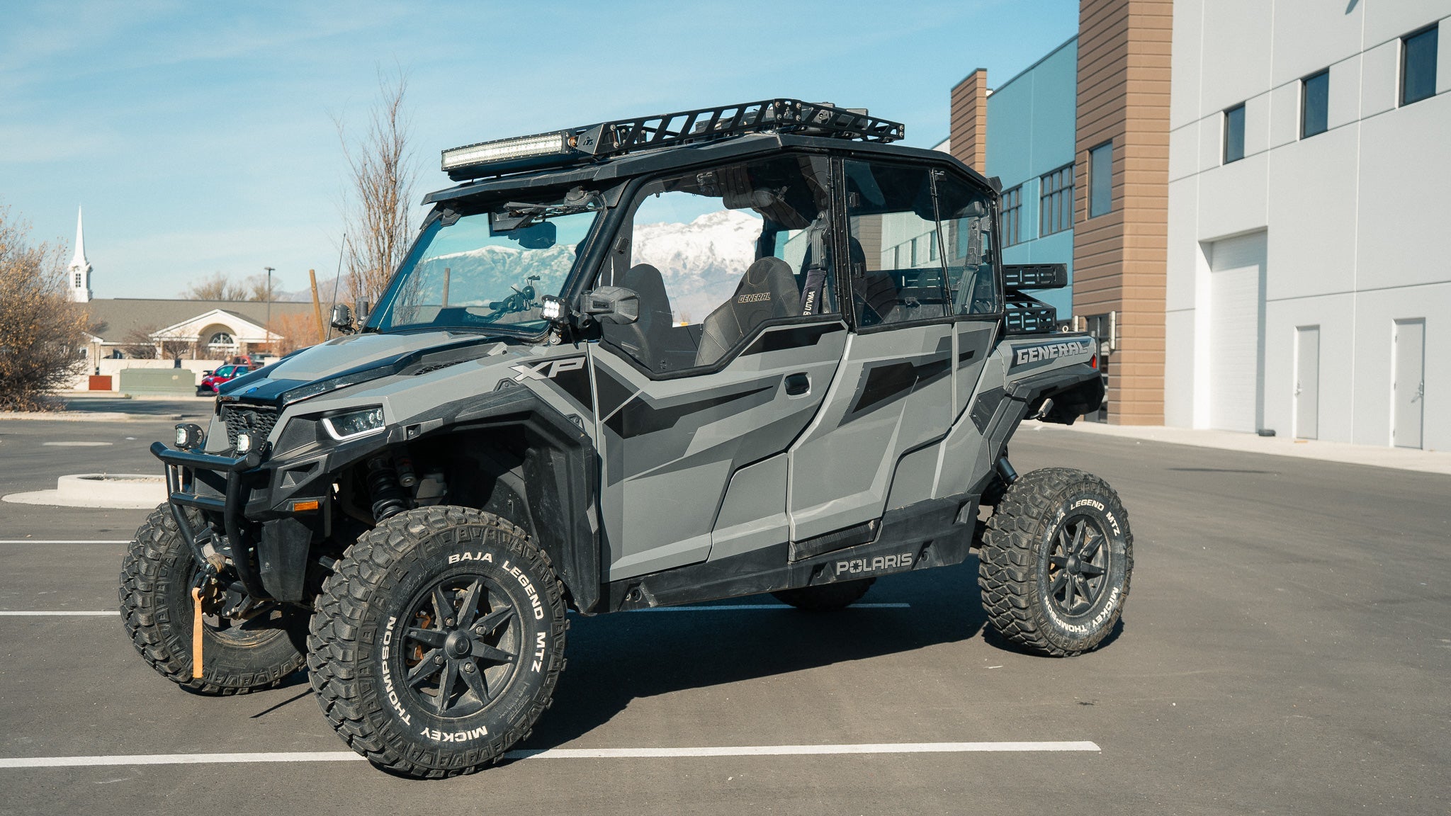 Polaris General 1000 4-Door Hard Cab Enclosure | Hinged Crystal-Clear Doors