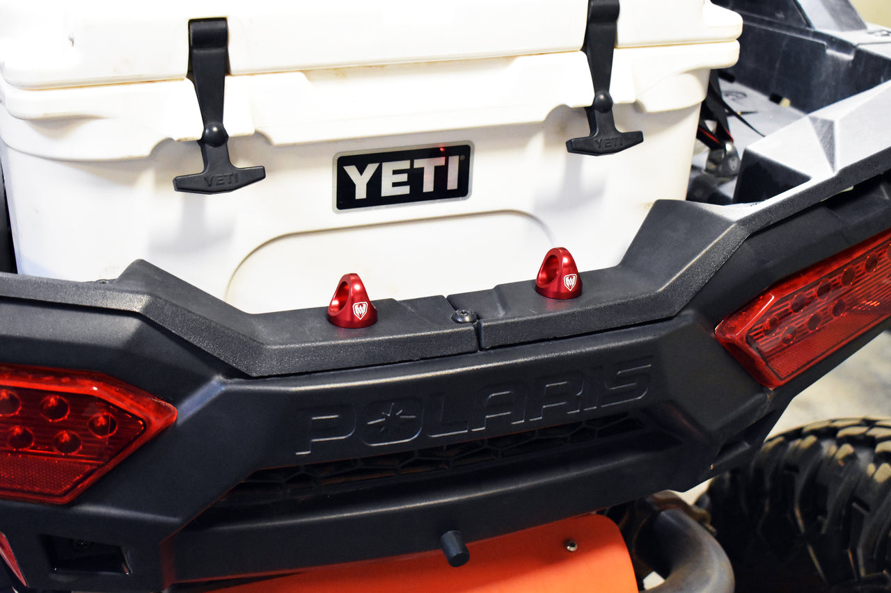 Photo of Billet Turn Lock Anchors for Polaris Lock and Ride holes (Set of 2) by Moto Armor - Premium for UTVs / Side by Sides