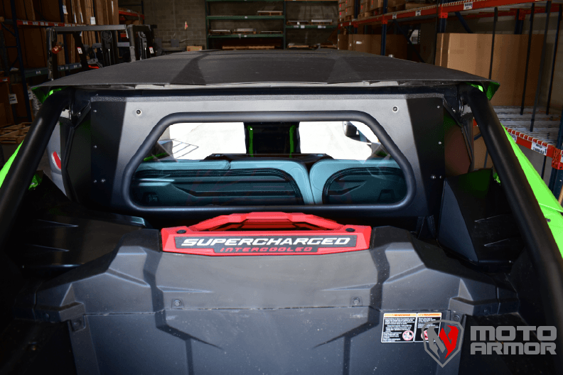 Photo of Kawasaki H2 Rear Glass Windshield by Moto Armor - Premium for UTVs / Side by Sides