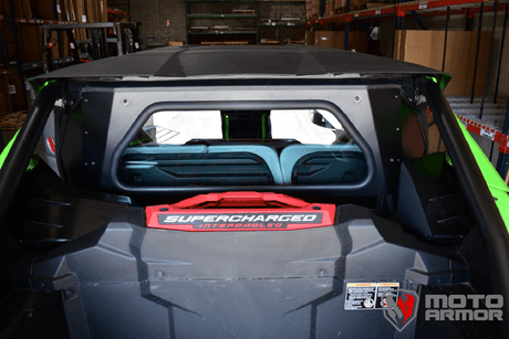 Photo of Kawasaki H2 Rear Glass Windshield by Moto Armor - Premium for UTVs / Side by Sides