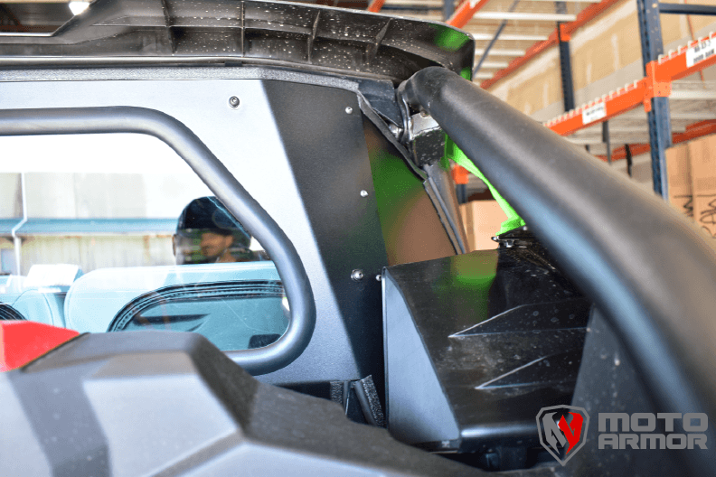 Photo of Kawasaki H2 Rear Glass Windshield by Moto Armor - Premium for UTVs / Side by Sides