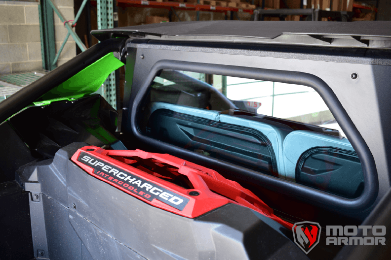 Photo of Kawasaki H2 Rear Glass Windshield by Moto Armor - Premium for UTVs / Side by Sides