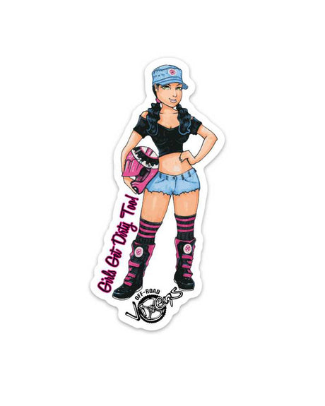 Photo of Dirt Girl Printed Decal by OFF-ROAD VIXENS CLOTHING CO. - Premium Decals for UTVs / Side by Sides