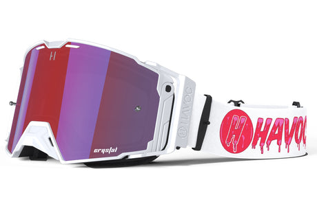 Havoc Helios Goggles - Drip Strap Rose Crystal HD Lens