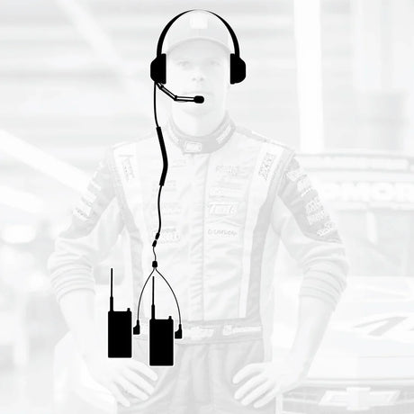 Photo of Crew Chief - H42 Spotter Headset and Rugged Handheld Radio Package by Rugged Radios - Premium for UTVs / Side by Sides