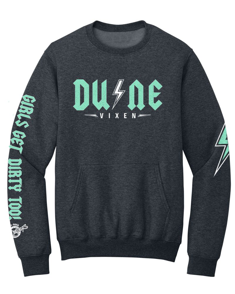 Photo of Dune vixen Pocket Crew Sweatshirt by OFF-ROAD VIXENS CLOTHING CO. - Premium Ladies Long Sleeves for UTVs / Side by Sides