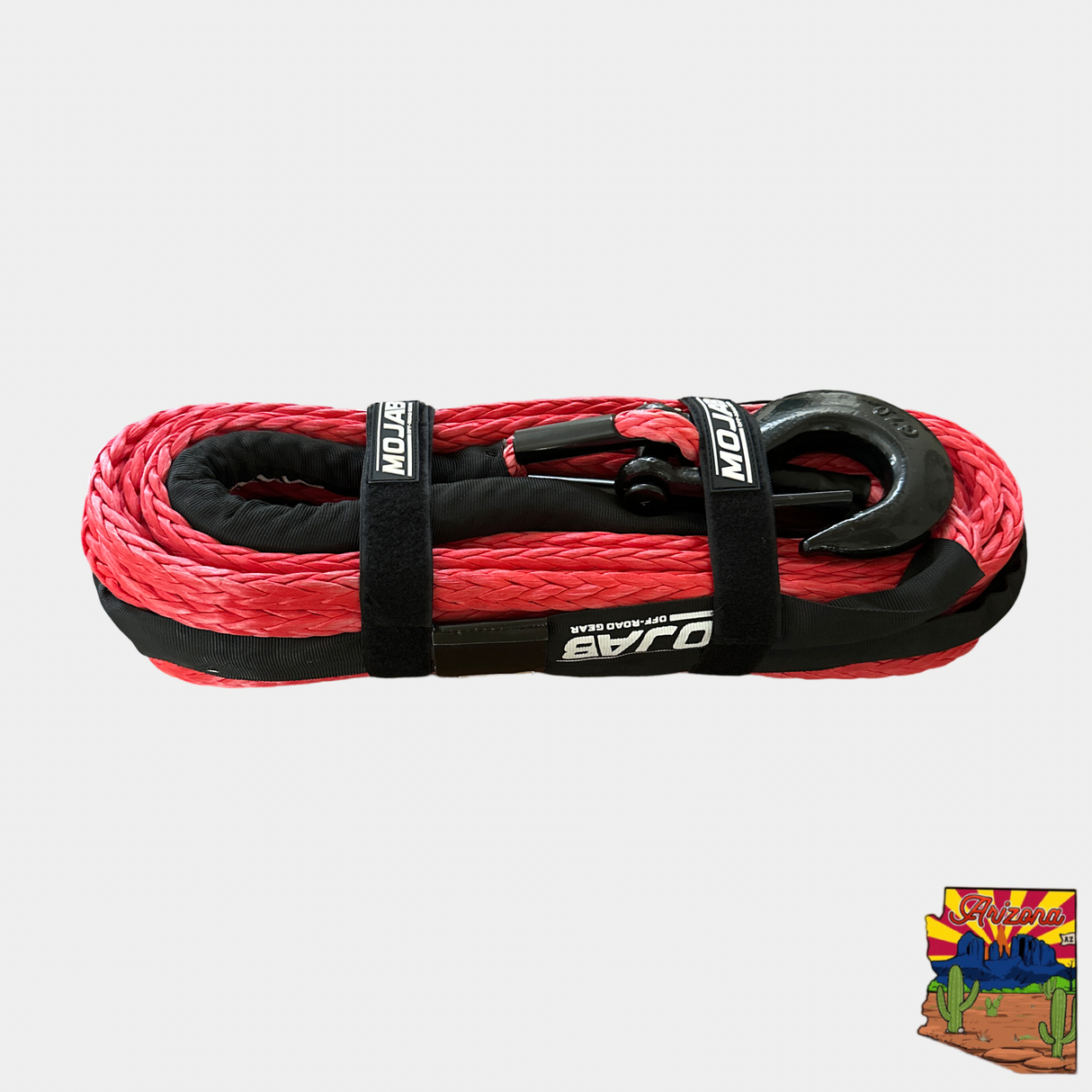 1/2'' x 78' Synthetic Winch Rope with Removable  forged winch hook