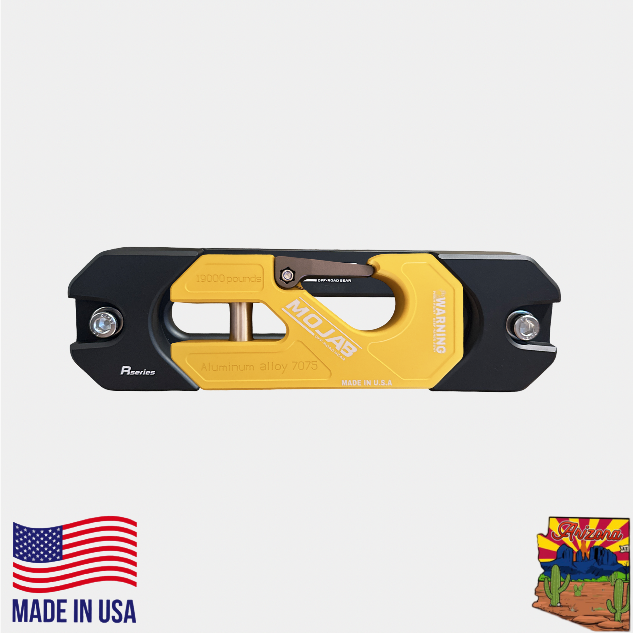 Photo of Aluminum Recessed Winch Shackle with Fairlead Kit, closed latch (LIFE TIME WARRANTY*) by MOJAB OFFROAD - Premium Winches & Winch Mounts for UTVs / Side by Sides