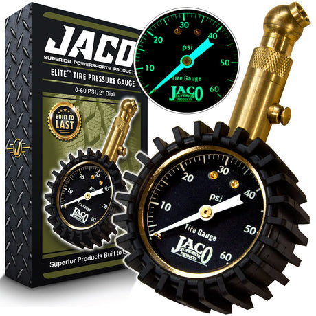 Photo of Elite® Tire Pressure Gauge - 60 PSI by JACO - Premium Tire Pressure Gauge for UTVs / Side by Sides