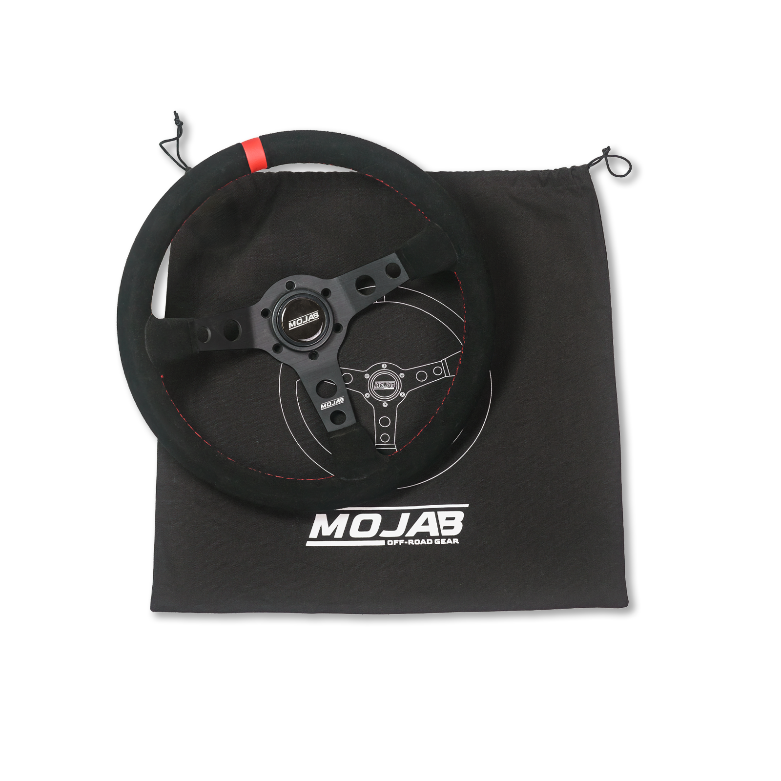 Photo of 13.5'' MOJAB Deep Dish Steering Wheel Leather or Suede by MOJAB OFFROAD - Premium for UTVs / Side by Sides